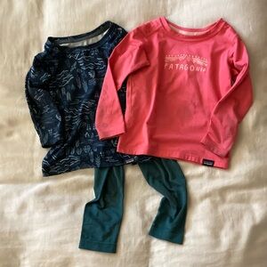 Patagonia Capilene Baselayer tops and Uniqlo bottoms